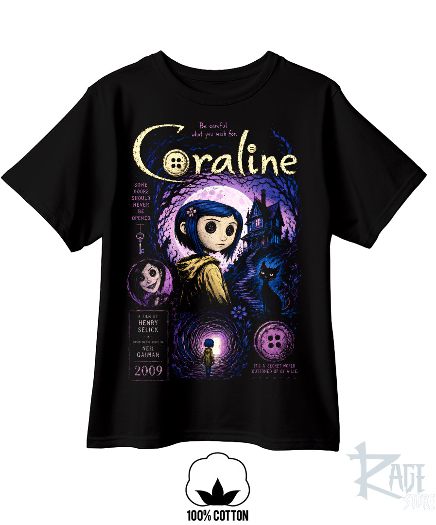 Coraline (dtg) - Playera 100% algodón