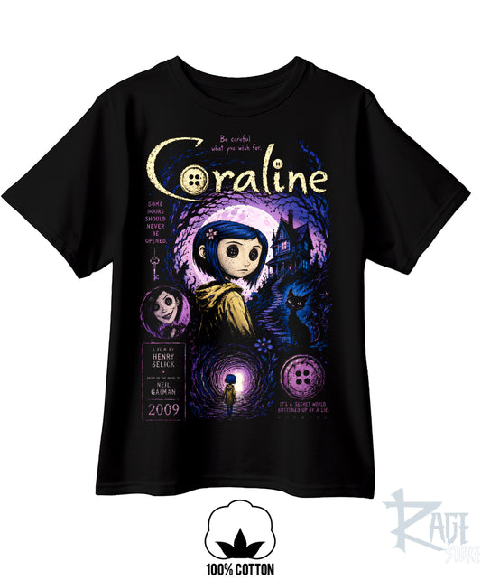 Coraline (dtg) - Playera 100% algodón