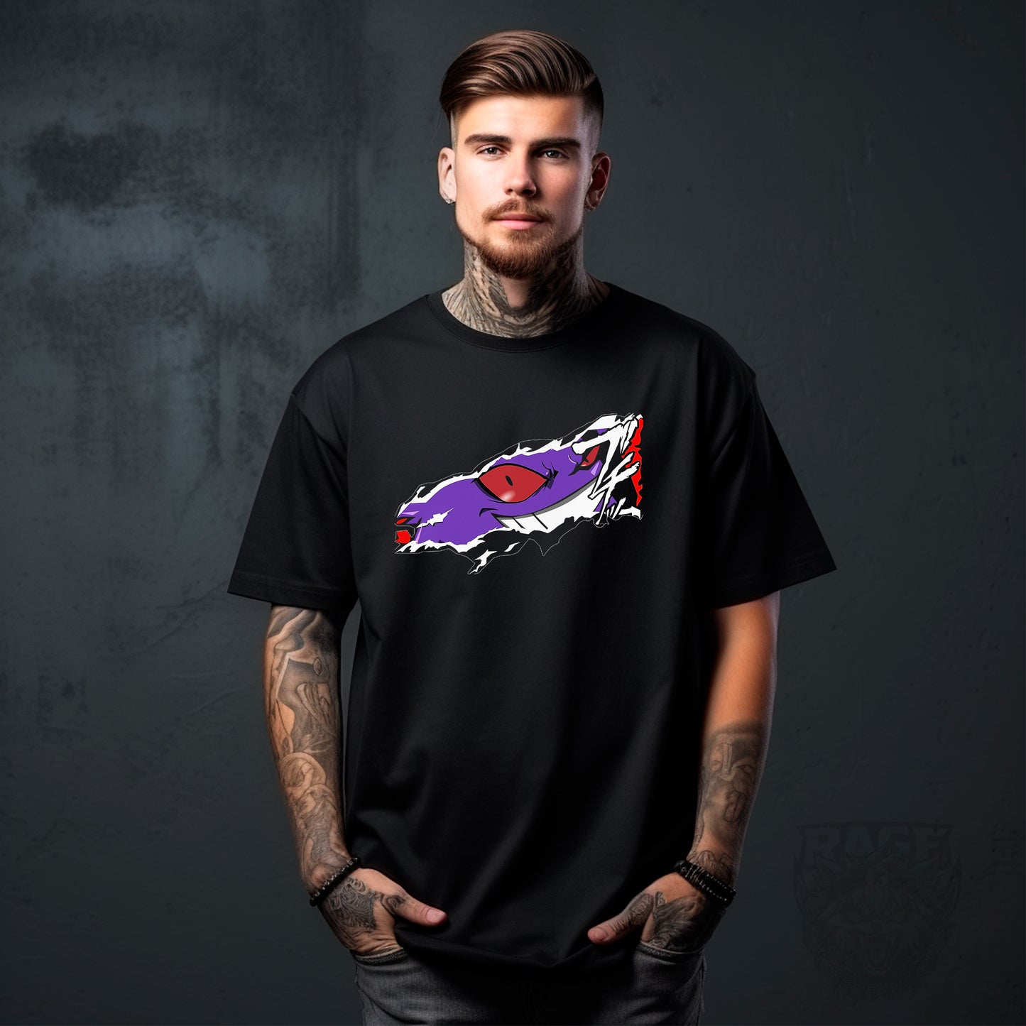 Gengar playera rota (dtg)
