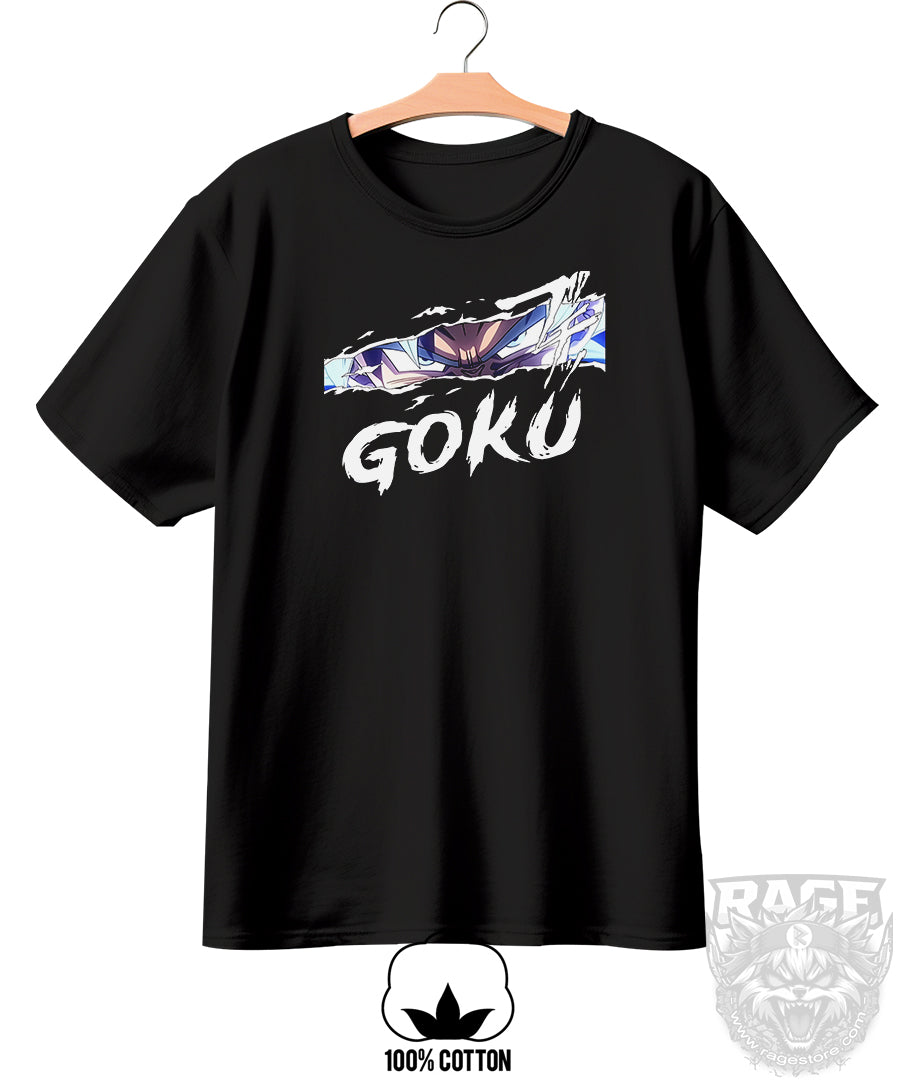 Ojos de Goku - playera rota (dtg)