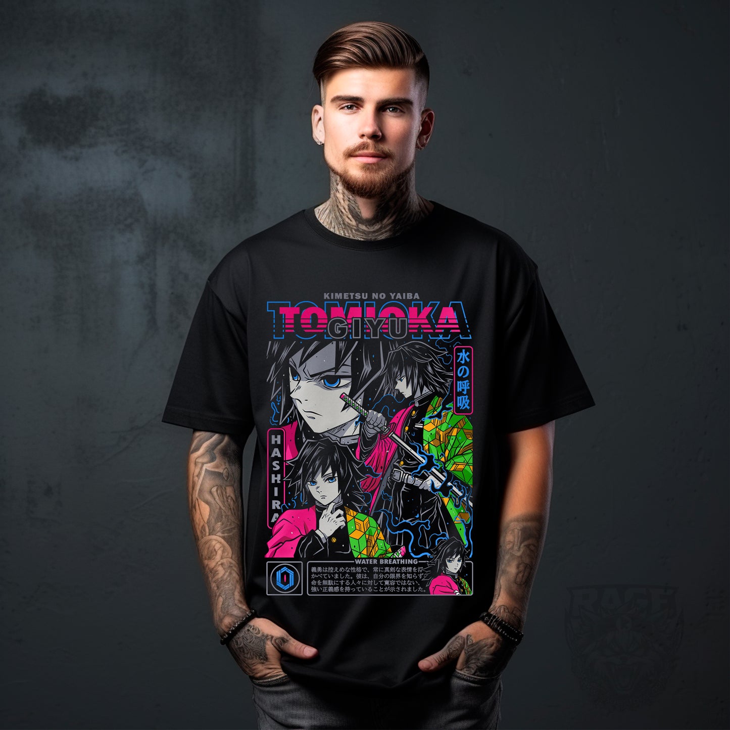 Tomioka Giyu Legendario 100% algodón - Demon Slayer (dtg)