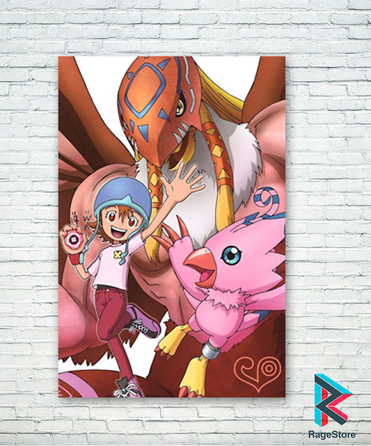 Póster Emblema Amor - Digimon