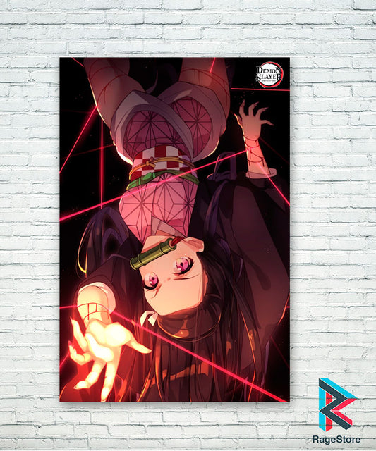 Póster Técnica Demoníaca Nezuko - Kimetsu no Yaiba (Papel Foto ó Metálico)