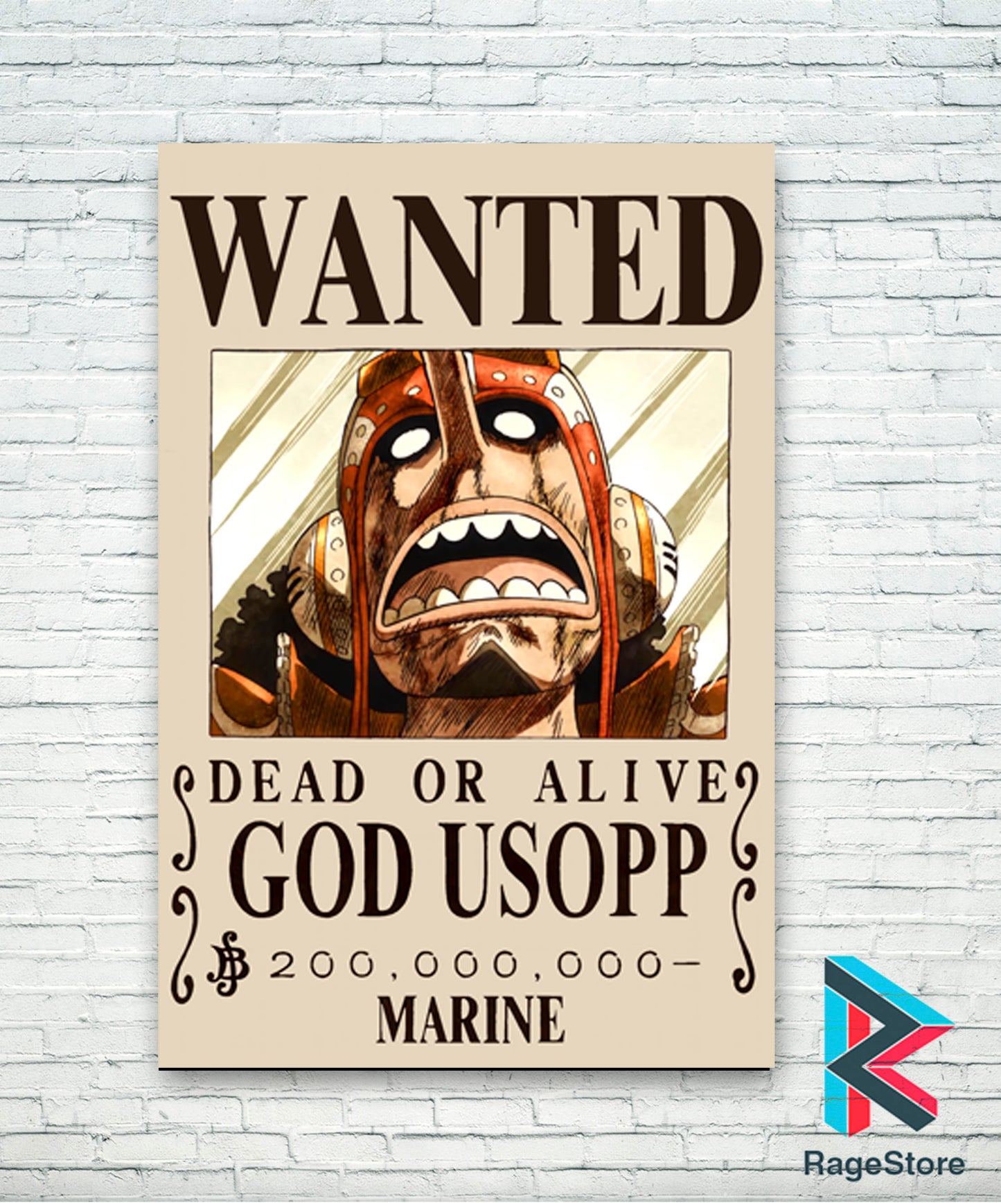 Póster Wanted Usopp - One Piece (Papel Foto ó Metálico)