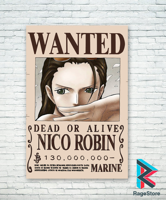 Póster Wanted Nico Robin - One Piece (Papel Foto ó Metálico)