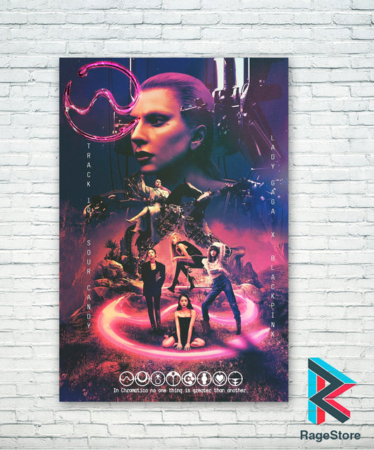 Póster Sour Candy - Blackpink, Lady Gaga