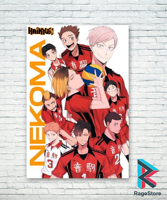 Póster Team Nekoma - Haikyu (Papel Foto ó Metálico)