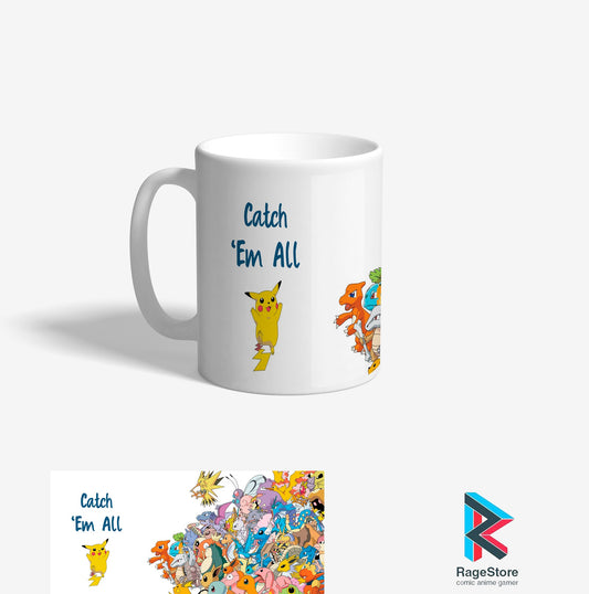 Taza Pokemon catch 'em all