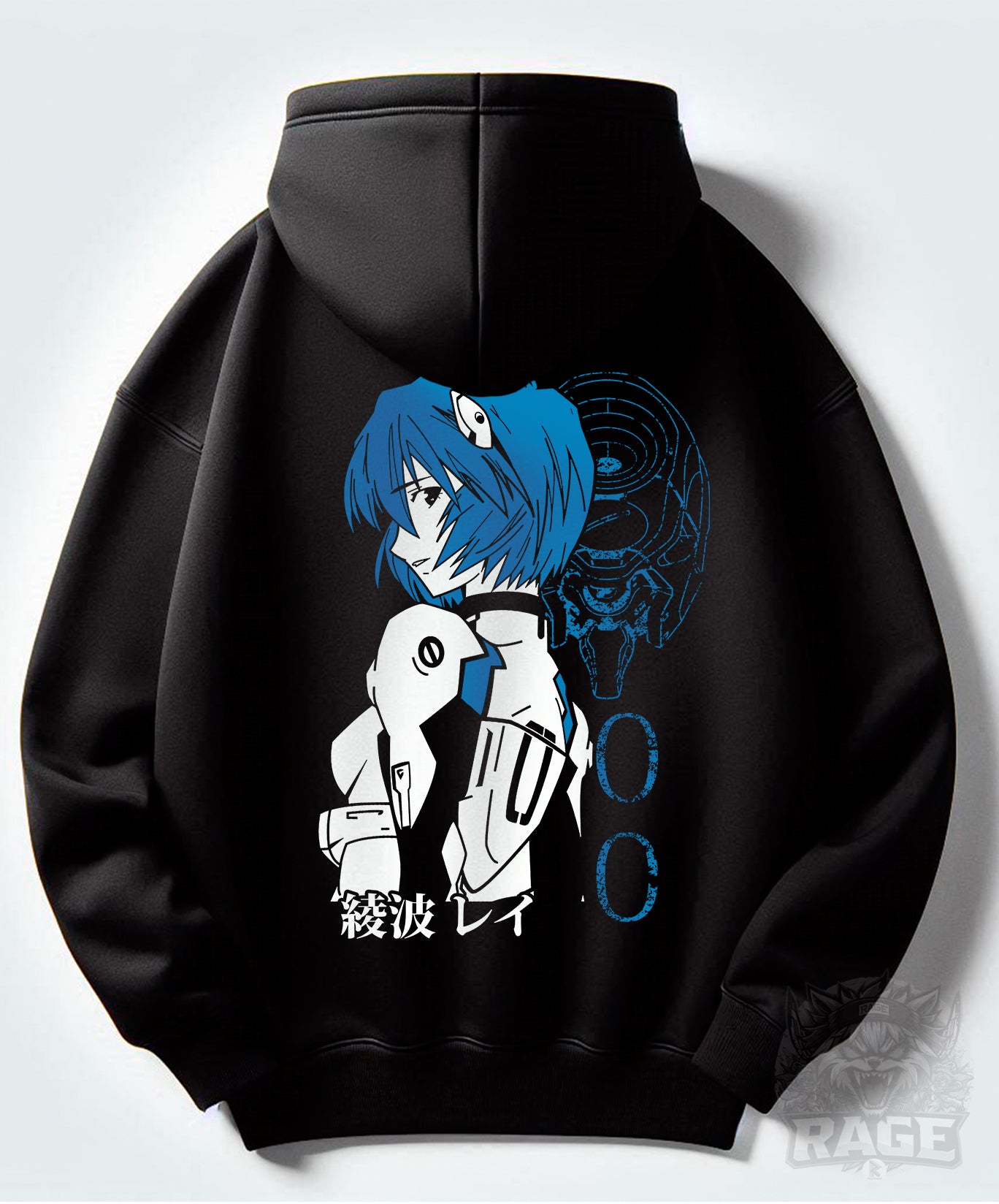 Hoodie negro Rei 00 Evangelion