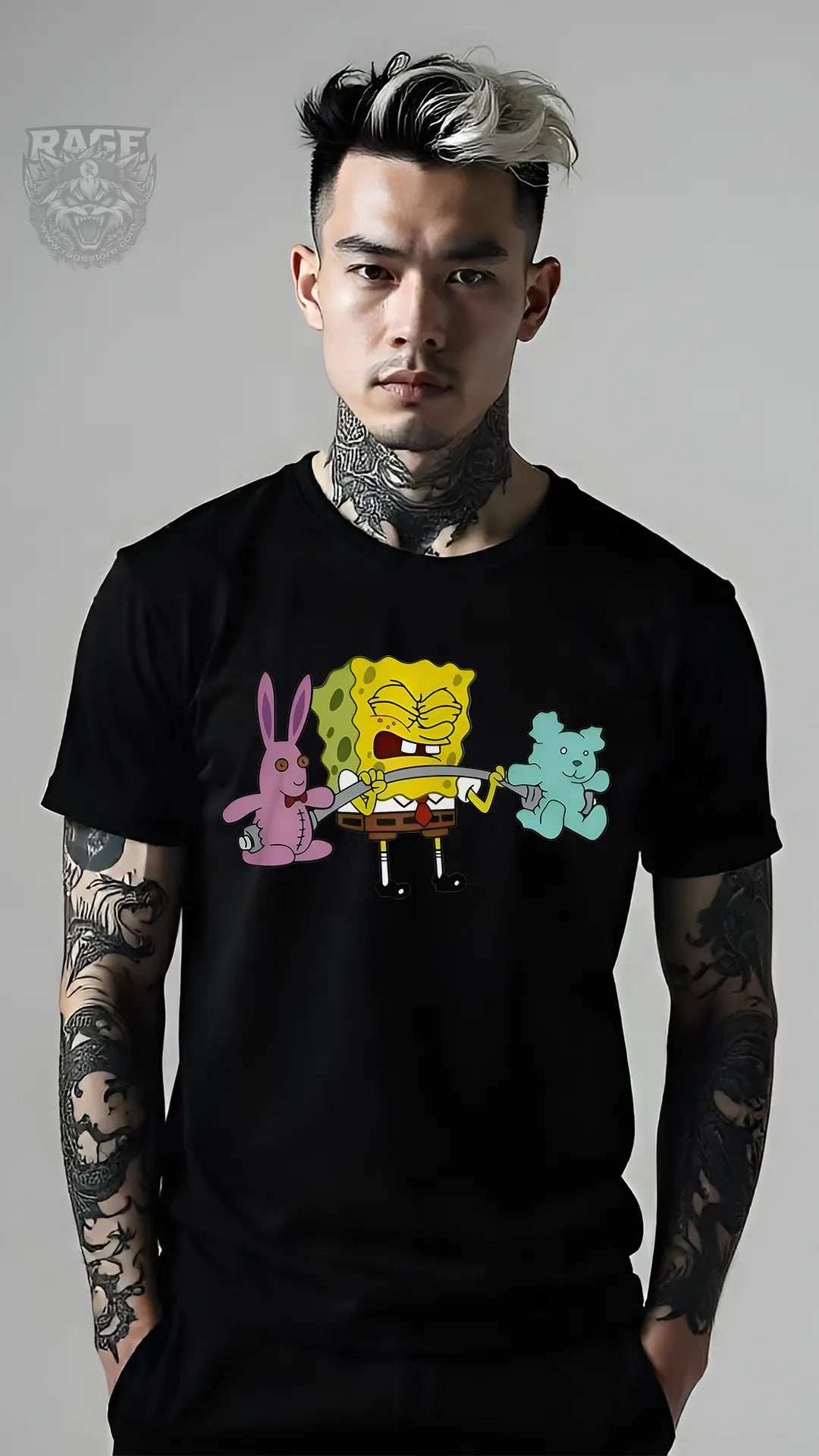 Bob esponja levantando peluches (dtg)