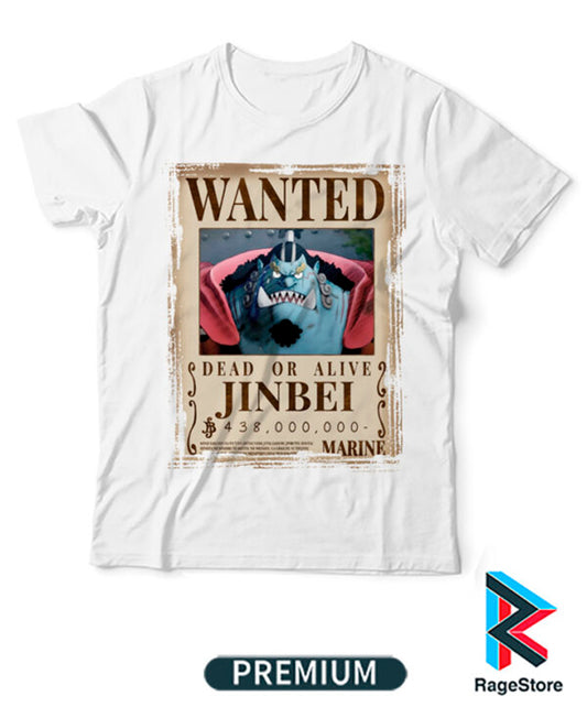 Wanted Jinbe - One Piece (Playera o Blusa)