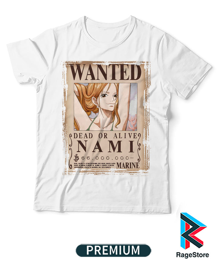 Wanted Nami - One Piece (Playera o Blusa)