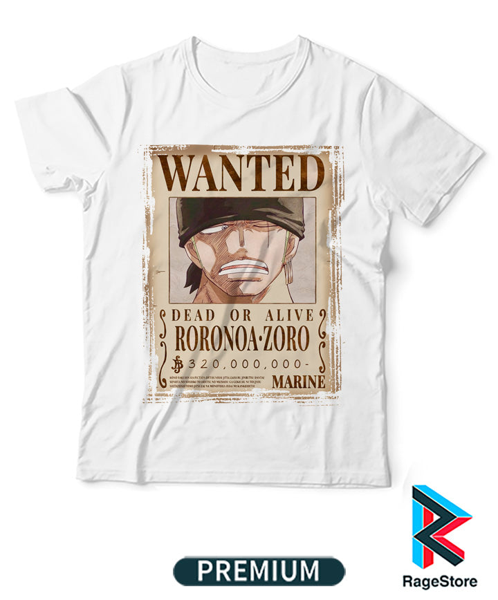 Wanted Zoro - One Piece (Playera o Blusa)