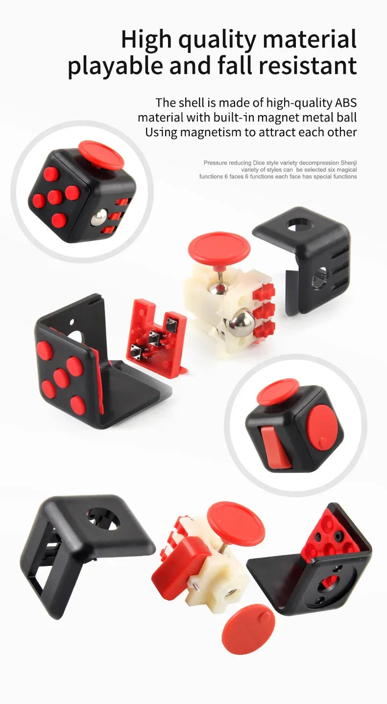 Cubo antiestrés Fidget anti ansiedad cúbico (Verde/Negro)