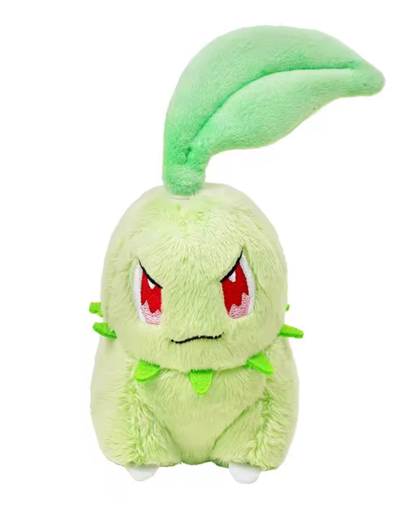 Peluche de Chikorita que mueve la hoja