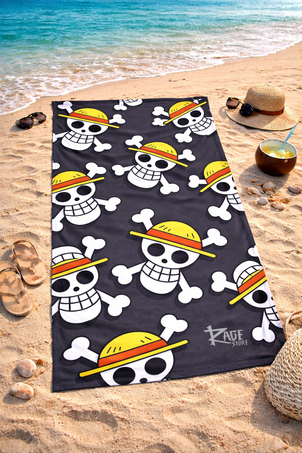 Toalla de playa One Piece logo