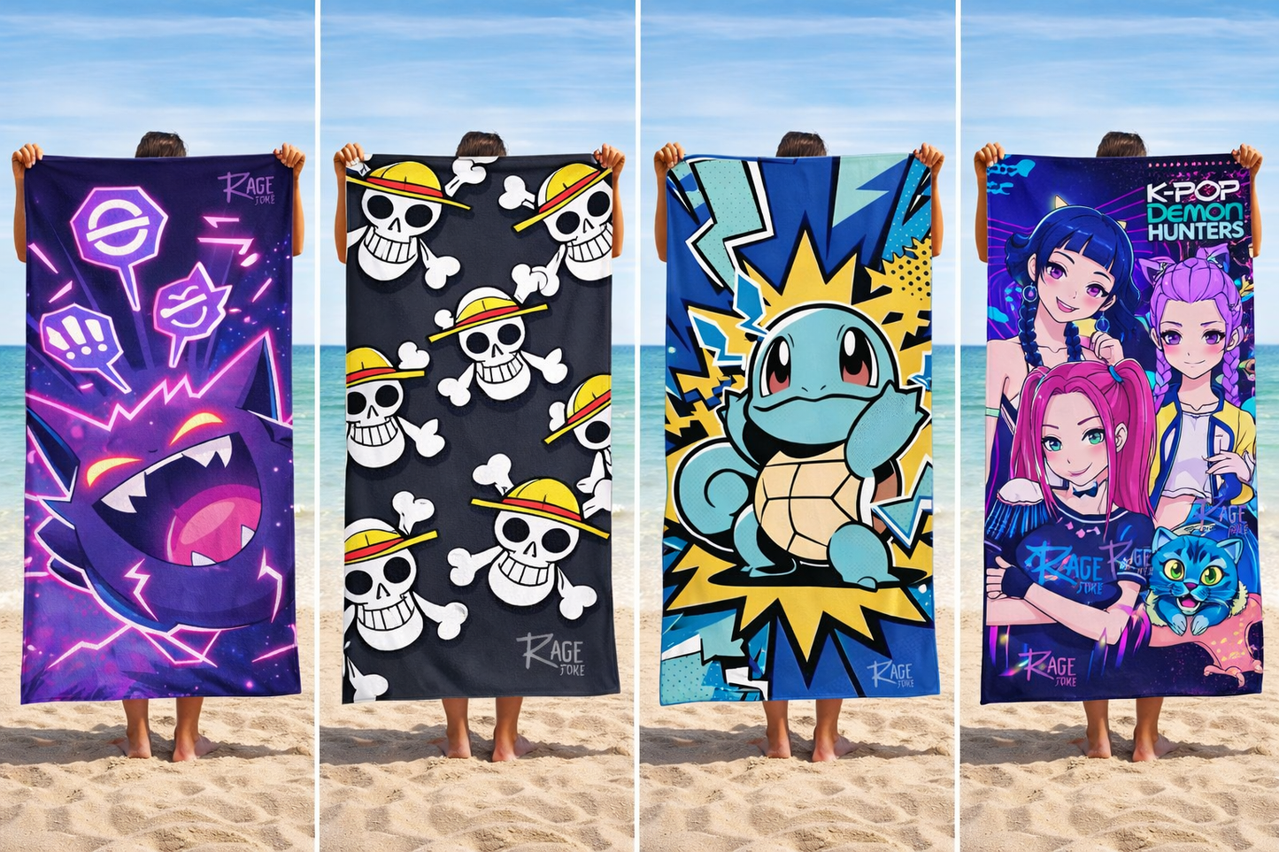 Toalla de playa Squirtle team