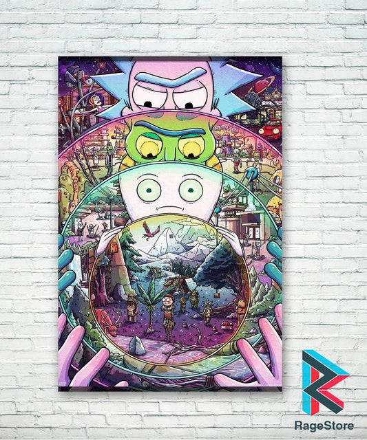 Póster Universos - Rick And Morty