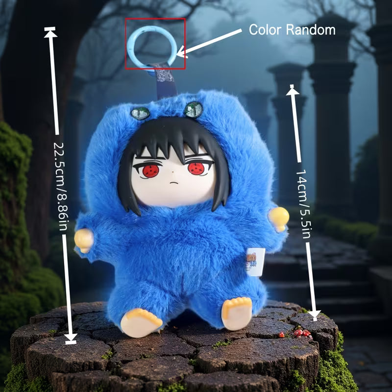 Sasuke Uchiha y Aoda chibi llavero de peluche Bag Charm estilo Labubu