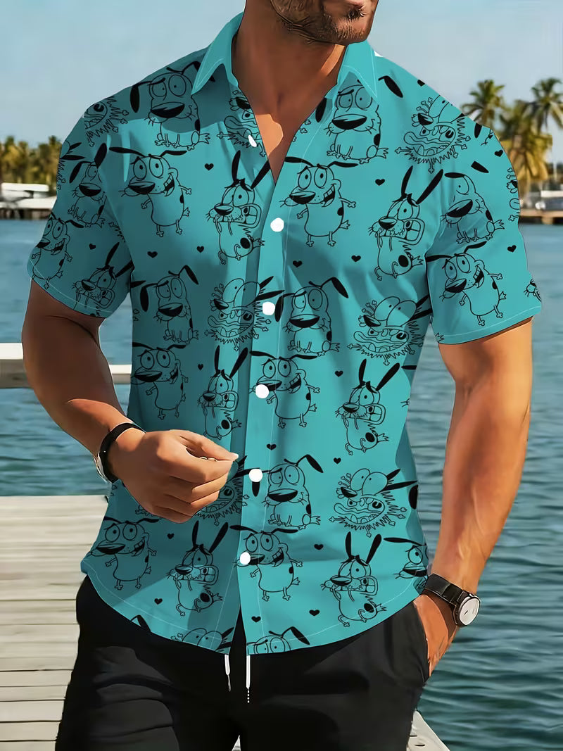 Camisa Turquesa Coraje el Perro Cobarde