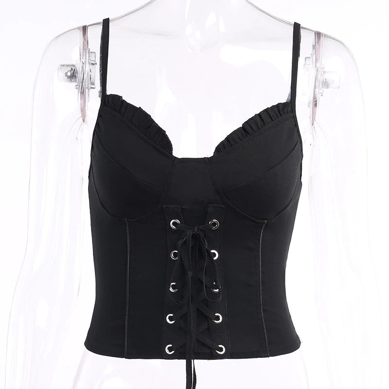 Corset Negro estilo blusa - Moonstar