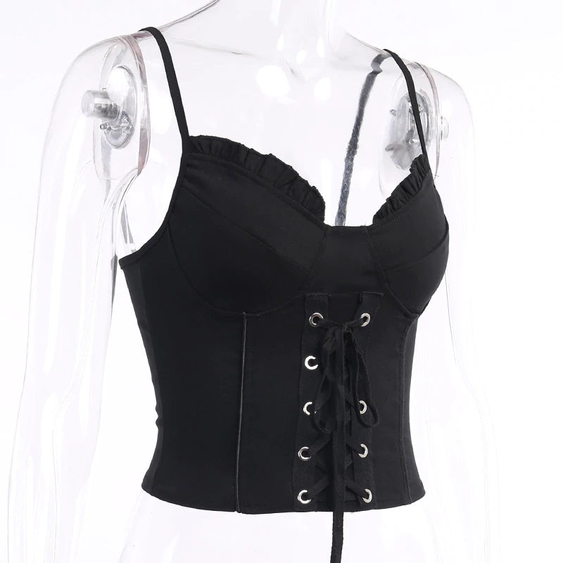 Corset Negro estilo blusa - Moonstar