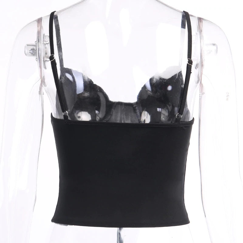 Corset Negro estilo blusa - Moonstar