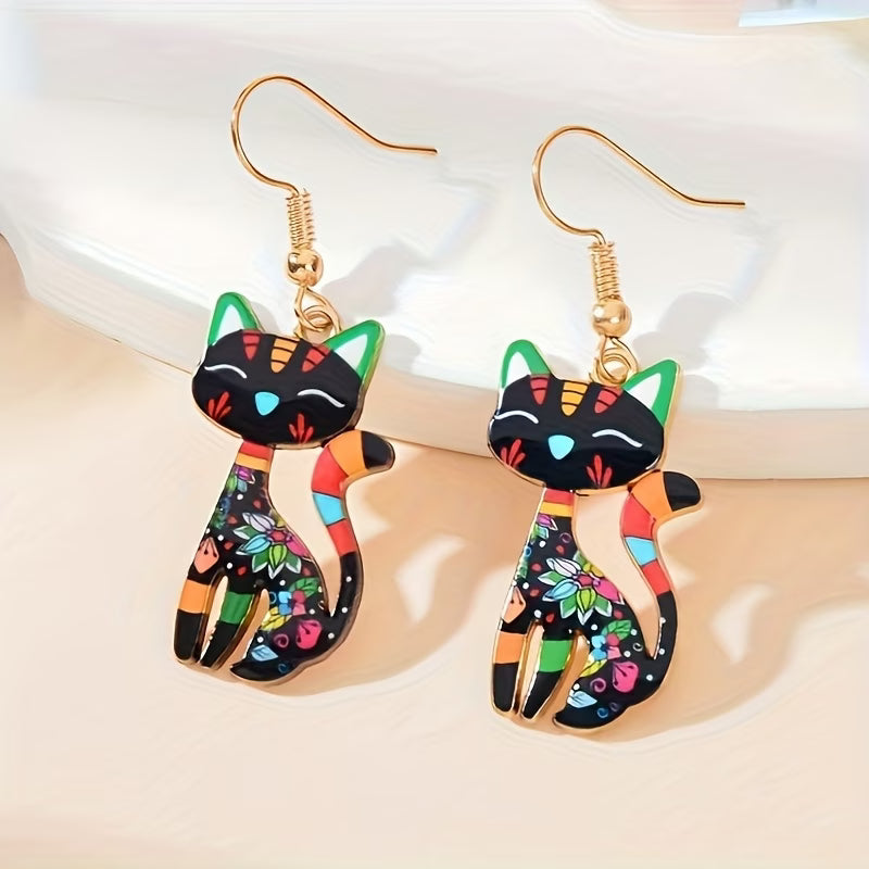 2x Aretes de Gato colorido