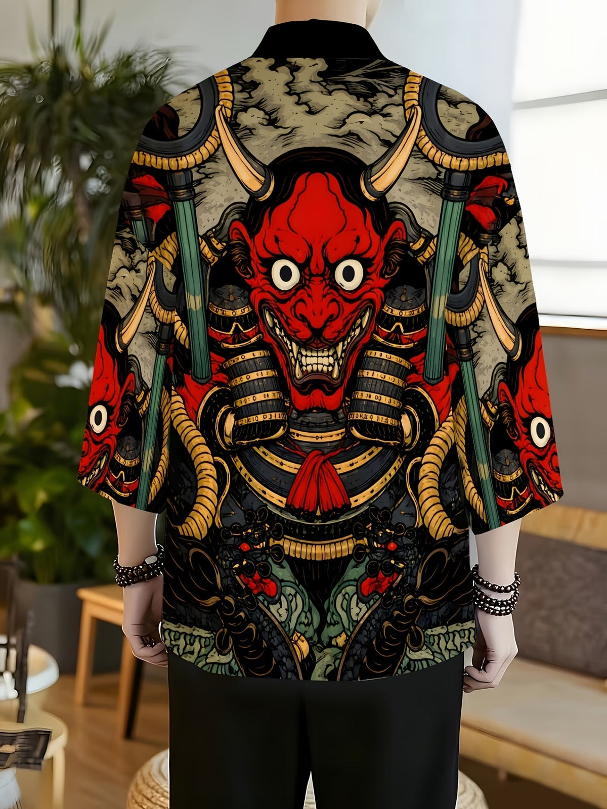Haori /túnica Máscara Hannya Roja - Japón /Kimono