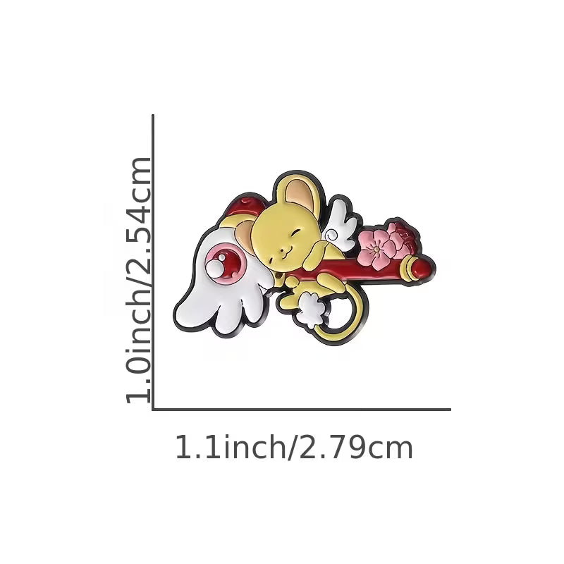 Pin Kero abrasando el bastón del sello - Sakura Card Captor