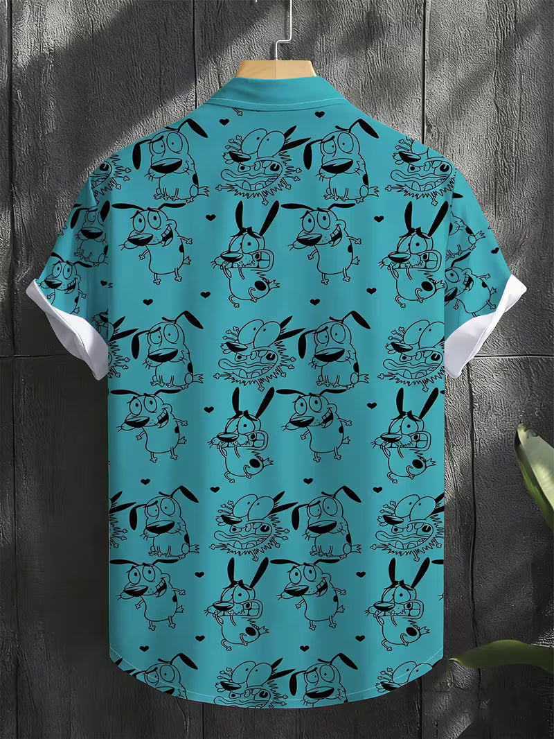 Camisa Turquesa Coraje el Perro Cobarde