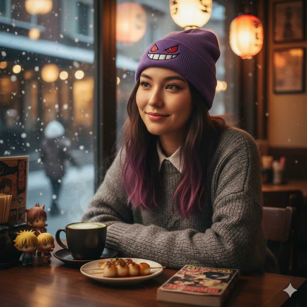Beanie gorro de Gengar v1 (claro)