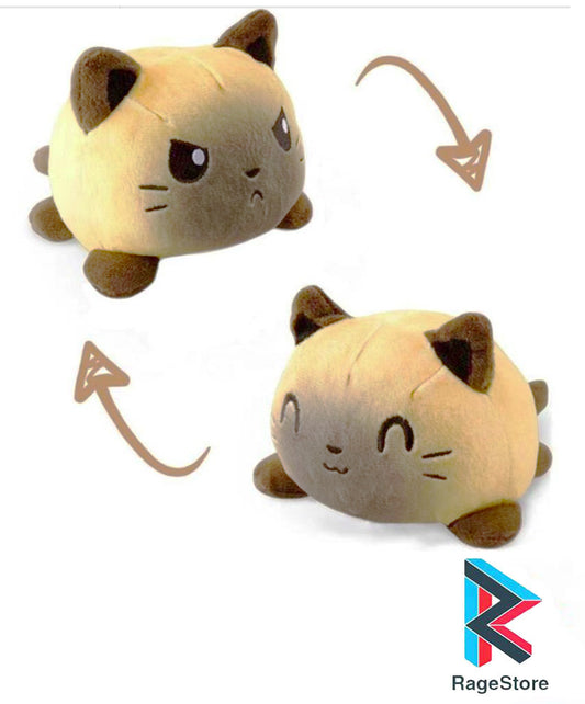 Gato Reversible Gato Siames /Siamés - Peluche Reversible