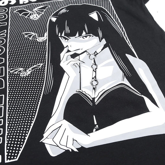 Blusa Larga tipo Camisón "I Will Devour You" - Moonstar