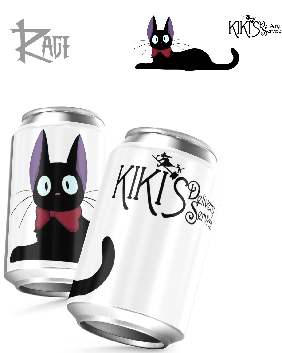 Pachón tipo lata Jiji gato negro Kikis Delivery Service - Studio Ghibli