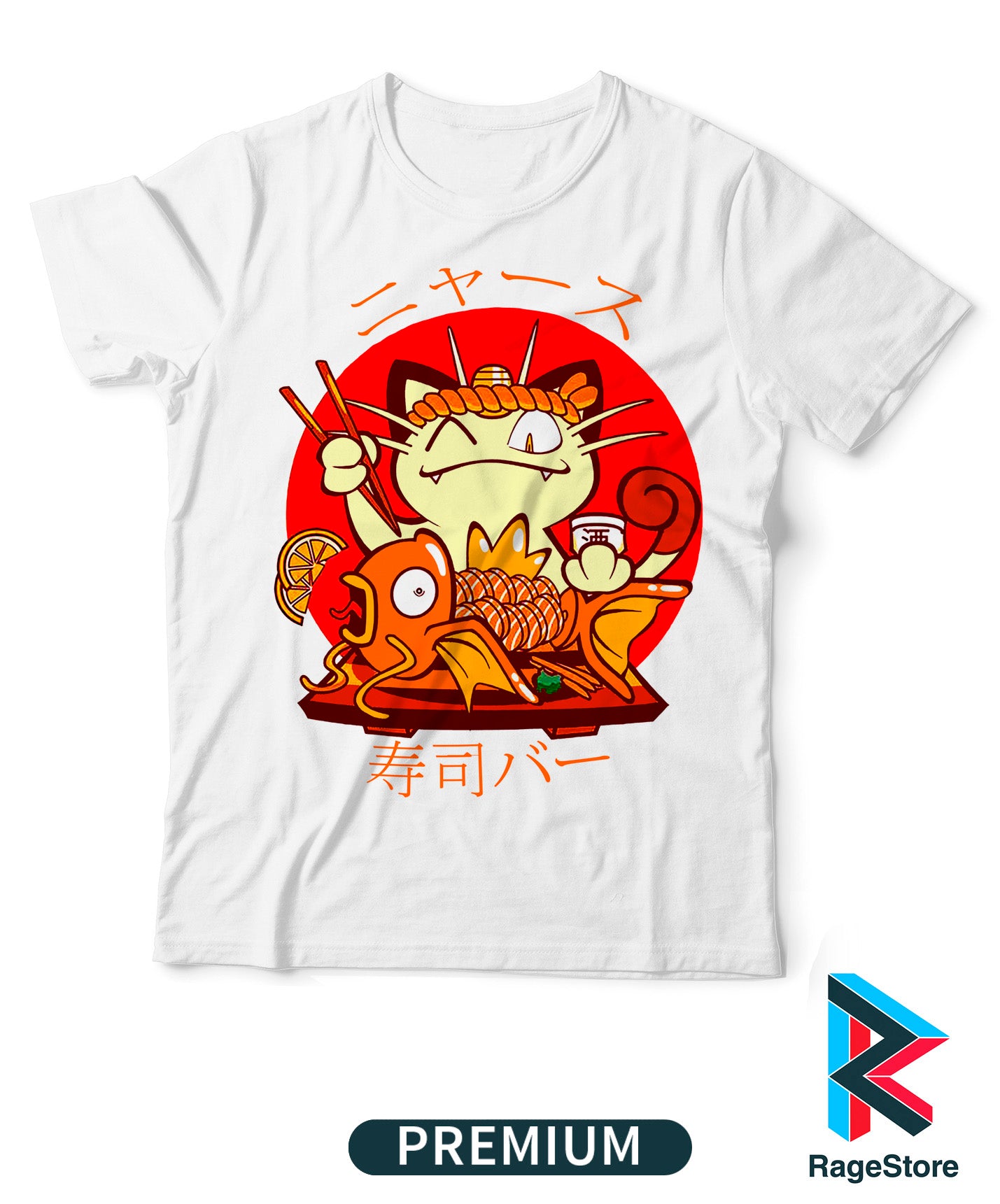 Meowth Sushi Bar - Pokemon (Playera o Blusa)