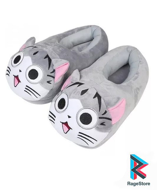 Pantuflas de Chi - gatitos grises