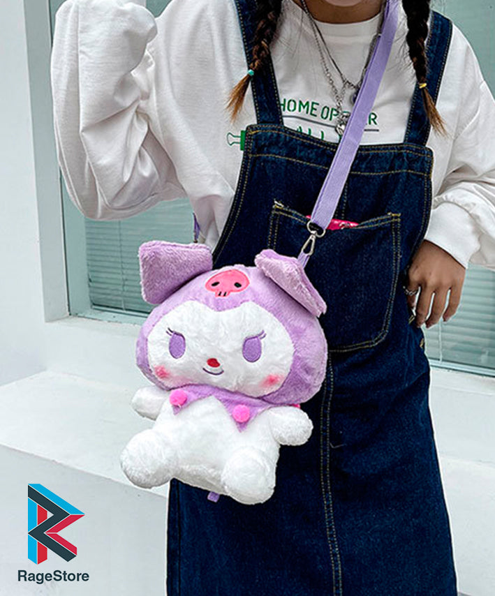 Bolsa Kuromi rosa (peluche)