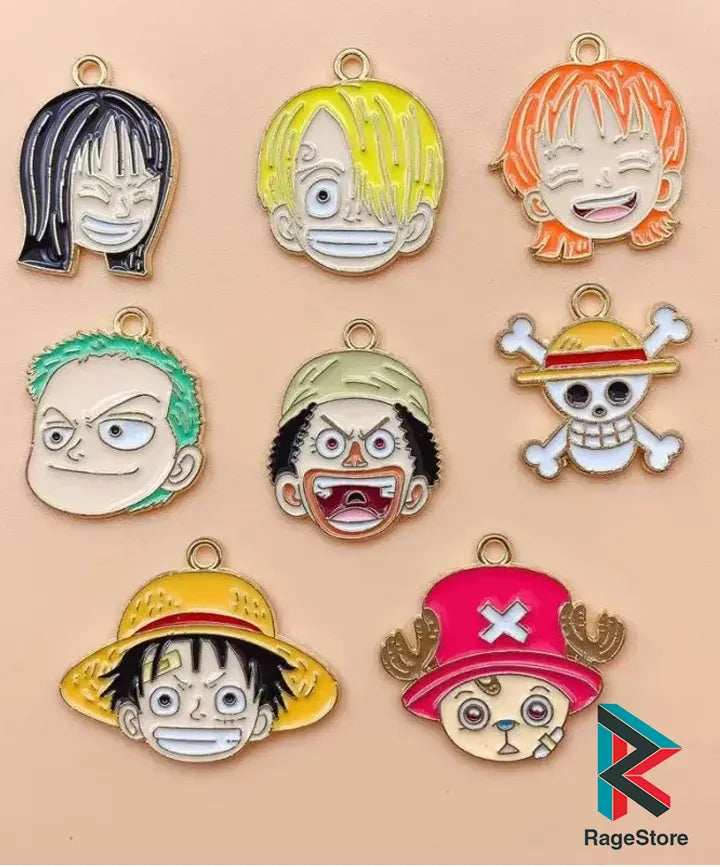 1x Dije de caras de personajes de One piece