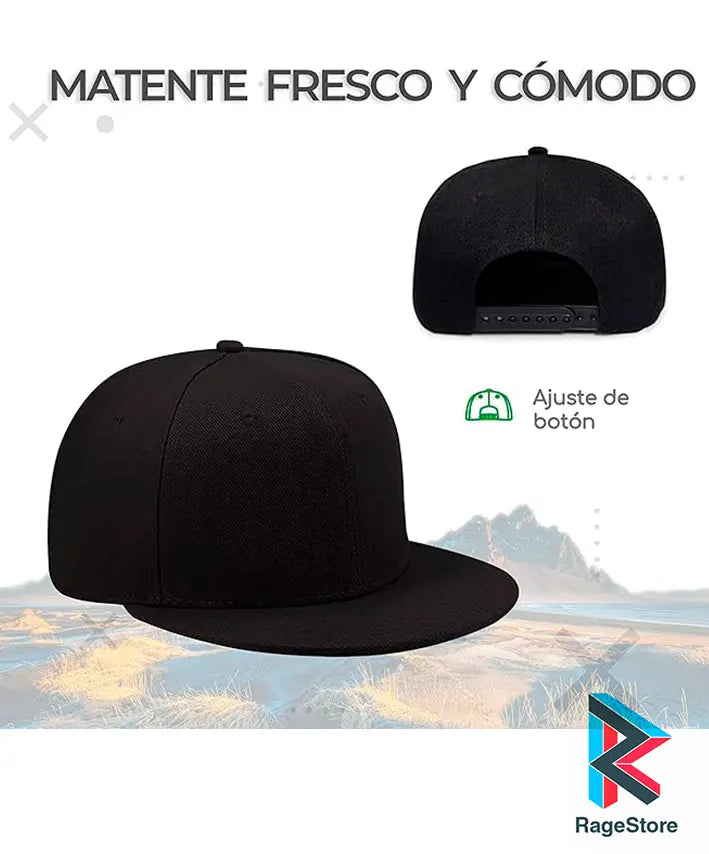 Gorra plana negra