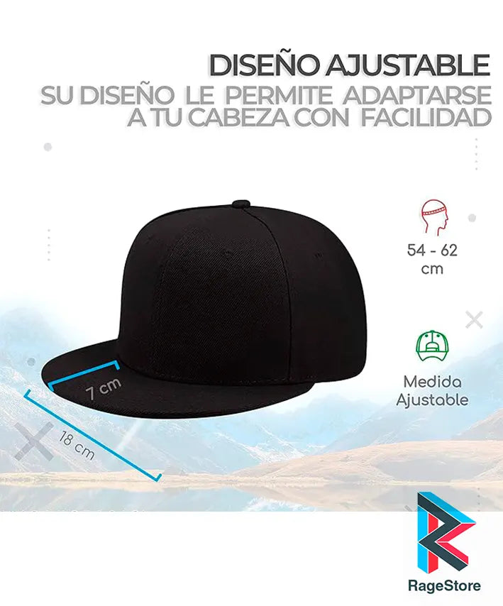 Gorra plana negra