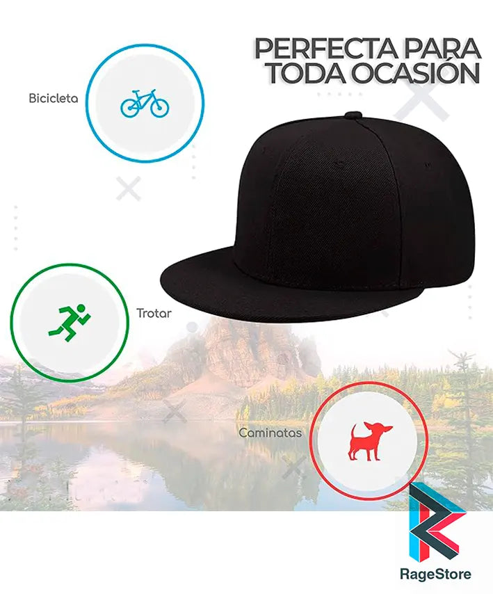 Gorra plana negra