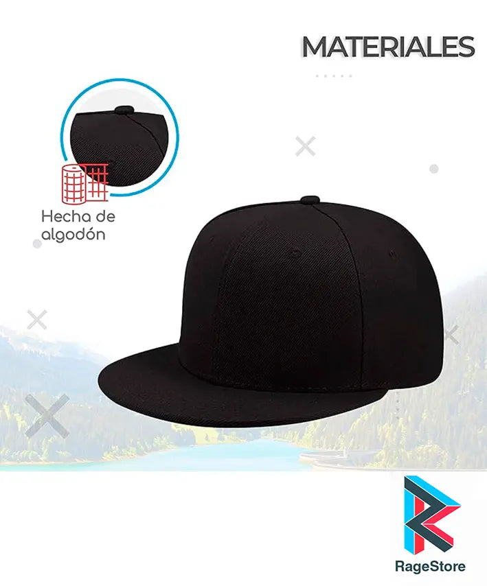 Gorra plana negra