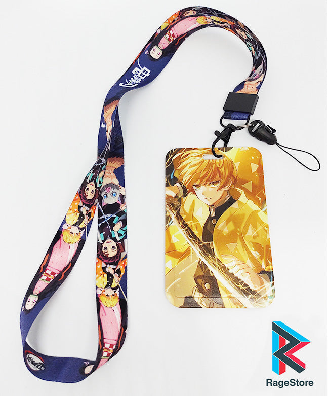 Lanyard Zenitsu + porta gafete Demon Slayer