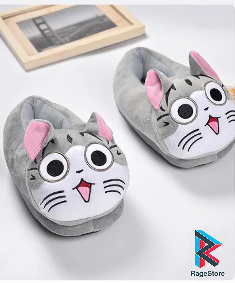 Pantuflas de Chi - gatitos grises