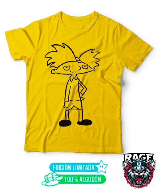 Oye Arnold! - Playera amarilla 100% algodón