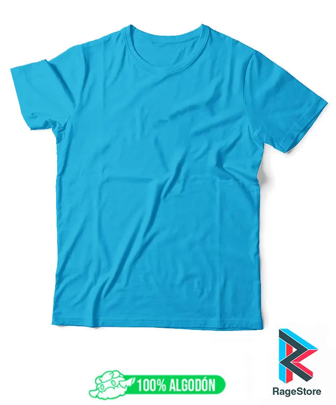 Playera Celeste Azul aqua - sin diseño