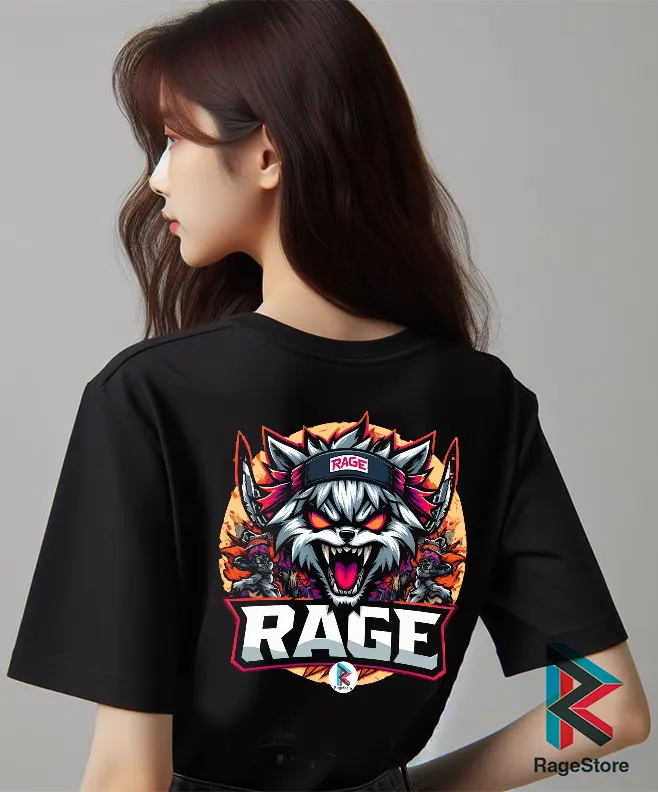 Rage 2024 -Playera negra 100% algodón oficial (dtg)