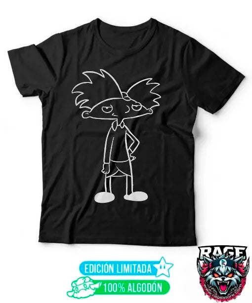 Oye Arnold! - Playera negra 100% algodón