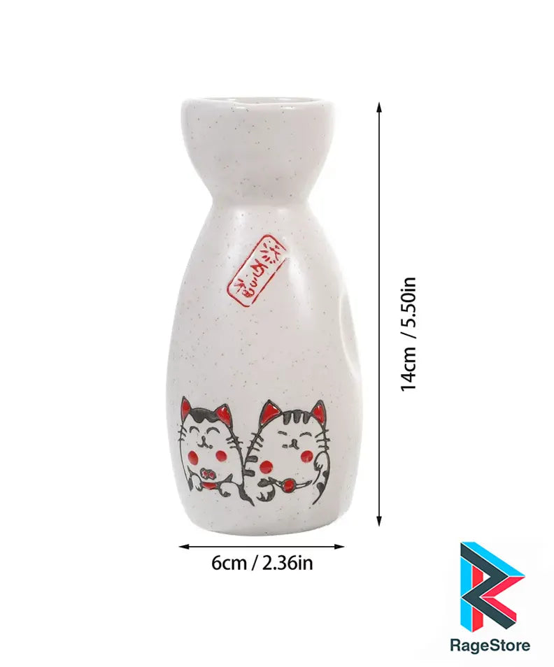 Juegos de vasos tipo shot con mini jarrilla estilo gatos